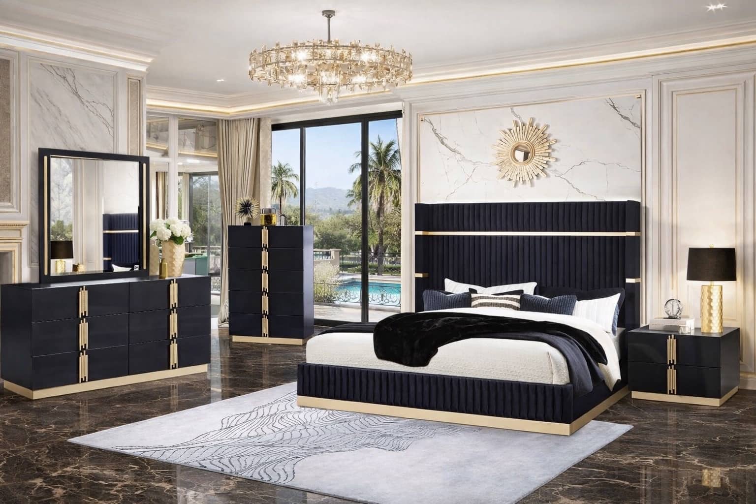 Evon (Black) Bedroom Set