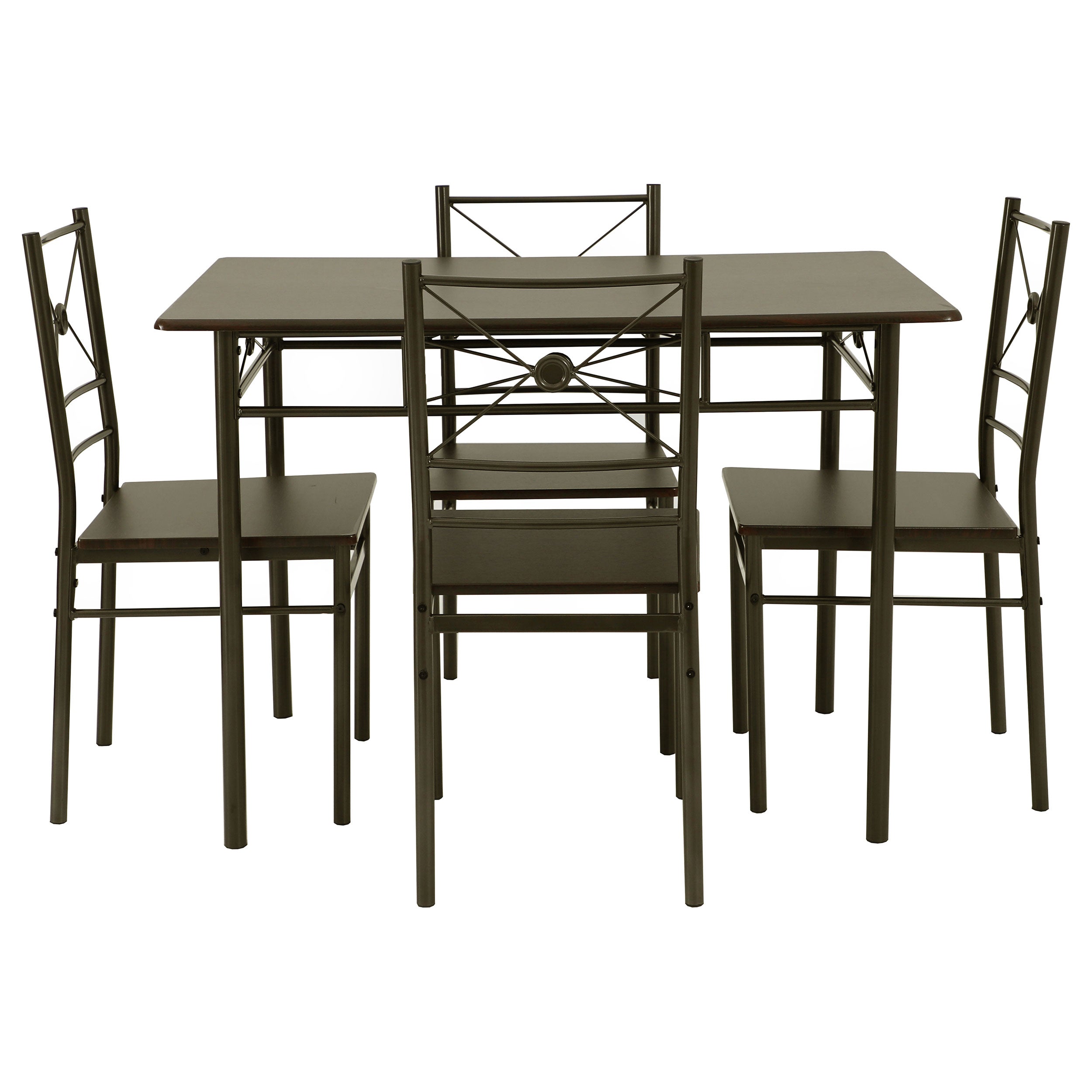 Anna Rectangular Dining Table Set Dark