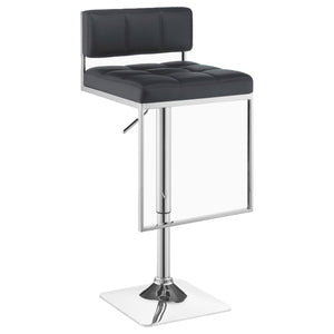 Alameda Adjustable Bar Stool Chrome and Black / Grey