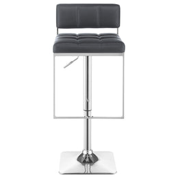 Alameda Adjustable Bar Stool Chrome and Black / Grey