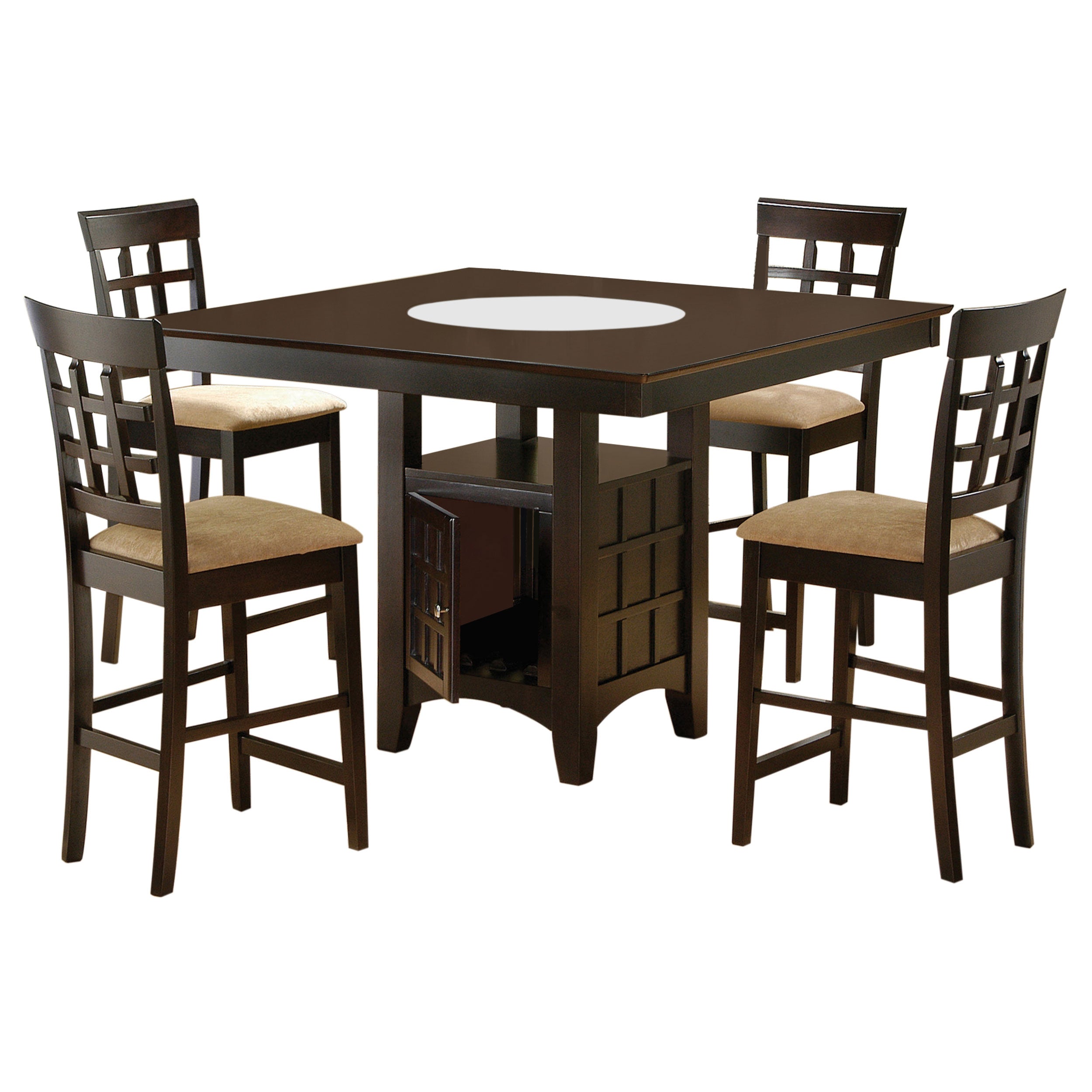 Gabriel Square Counter Height Dining Set Cappuccino