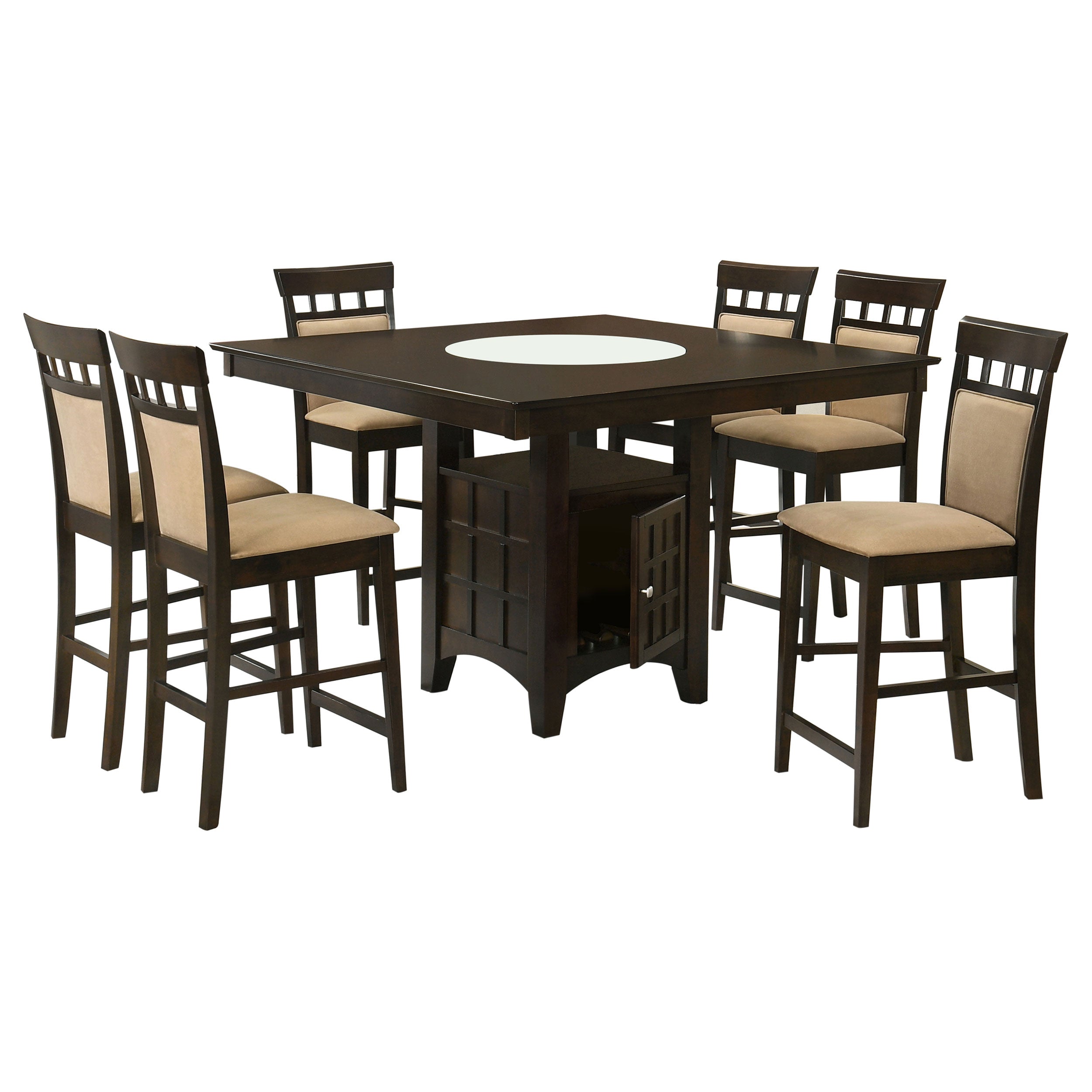 Gabriel Square Counter Height Dining Set Cappuccino