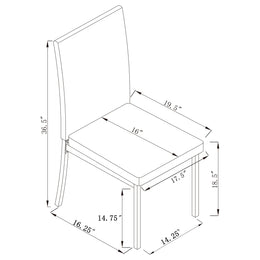 Garza Rectangular Dining Table Set Black