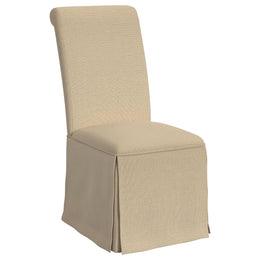 Shawna Upholstered Skirted Side Chair Light Grey (Set of 2)