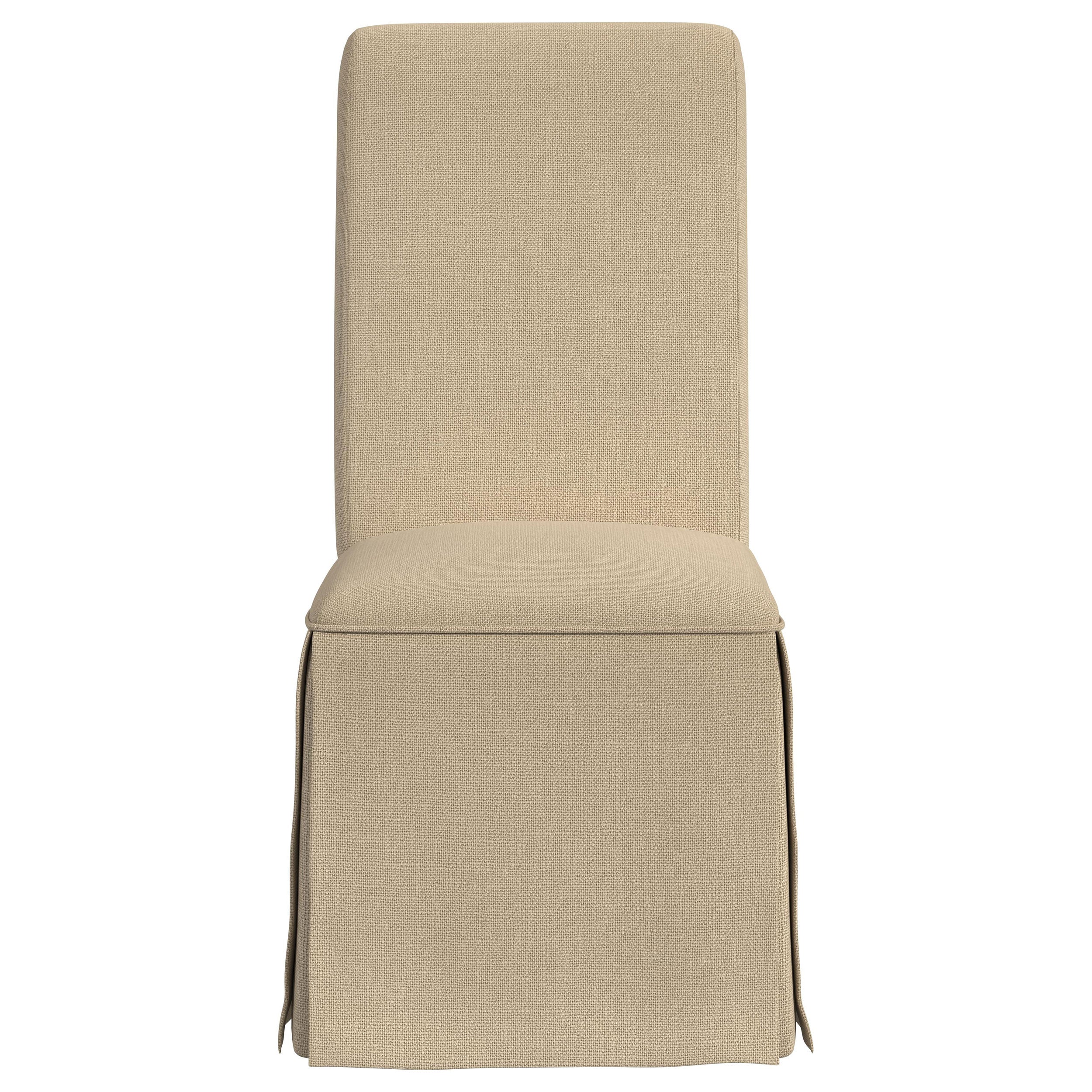 Shawna Upholstered Skirted Side Chair Light Grey (Set of 2)