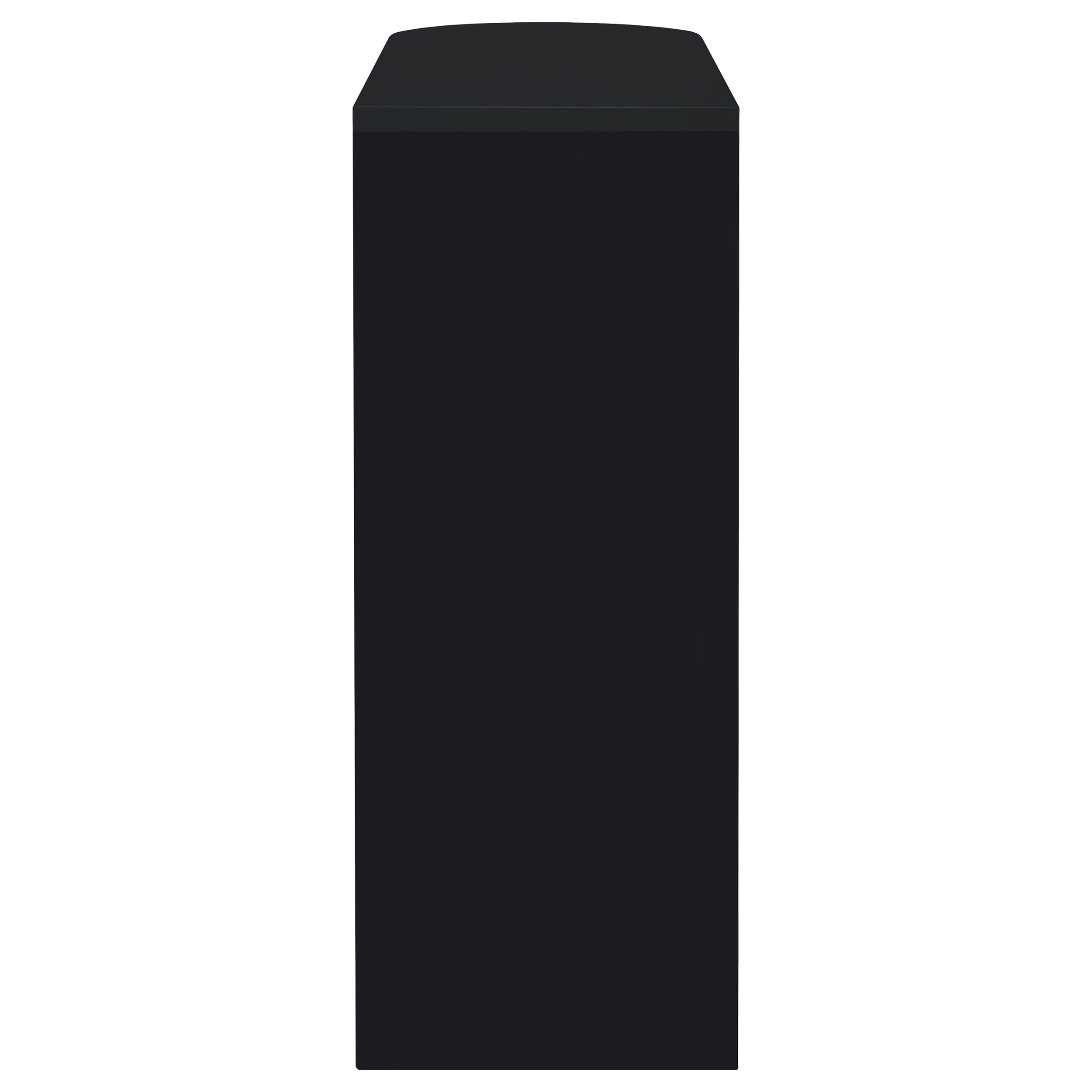 Adolfo Rectangular 2-tier Home Bar Table Black High Gloss