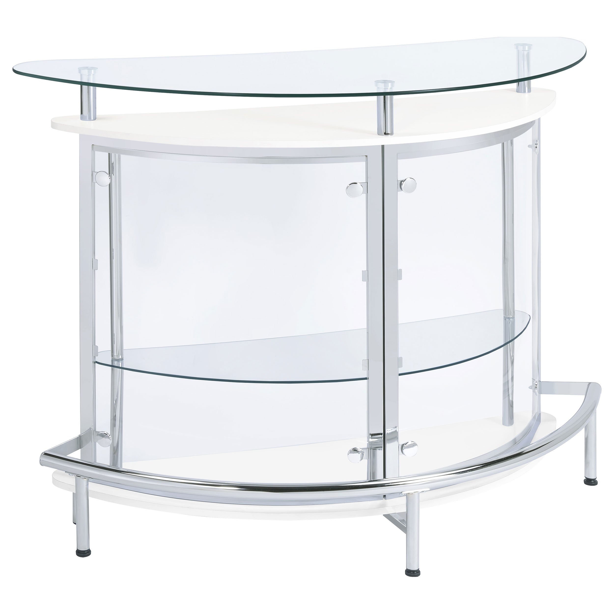 Amarillo Freestanding Glass Top Home Bar Wine Cabinet