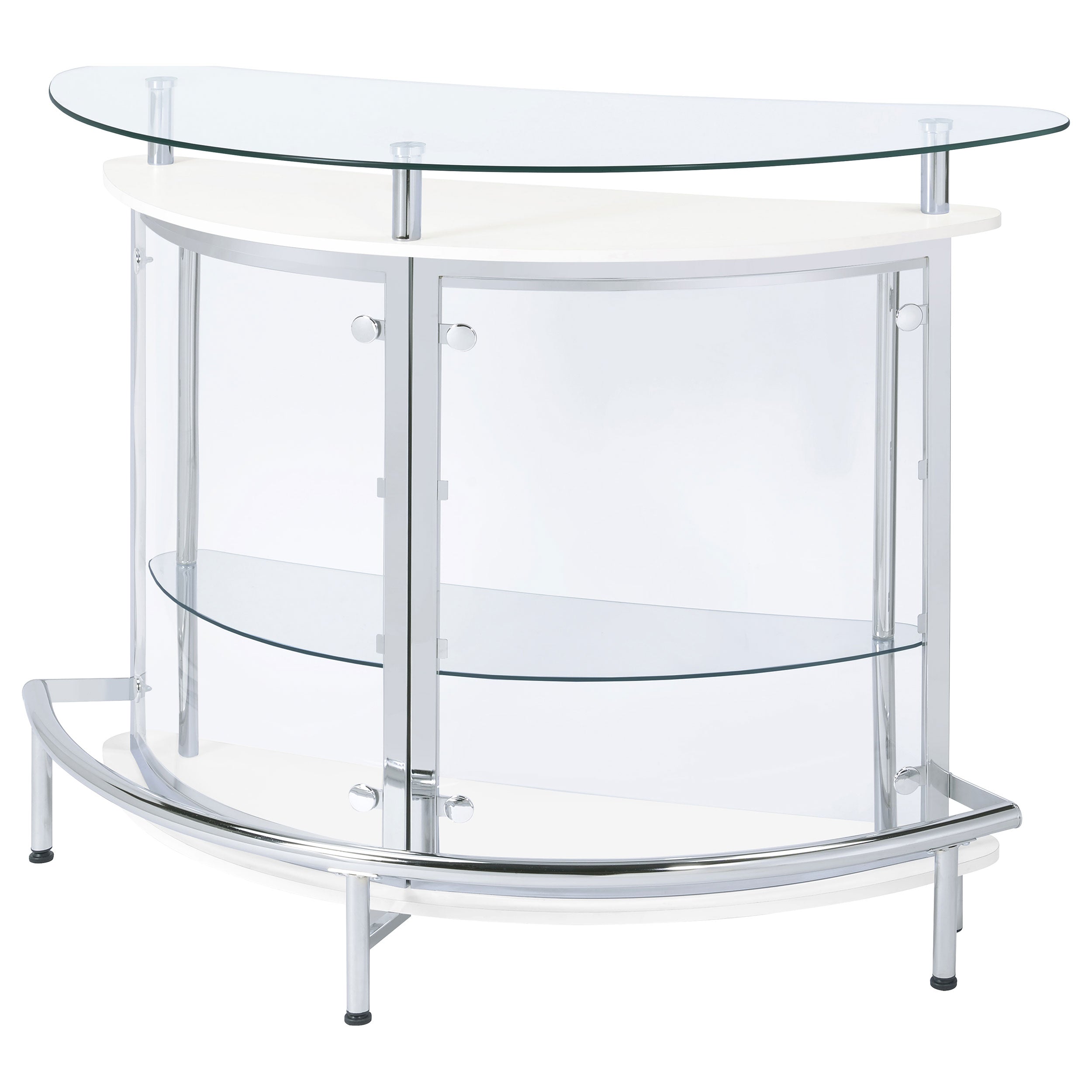 Amarillo Freestanding Glass Top Home Bar Wine Cabinet