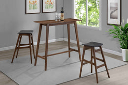 Finnick Rectangular Pub Height Bar Table Set Walnut