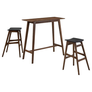 Finnick Rectangular Pub Height Bar Table Set Walnut