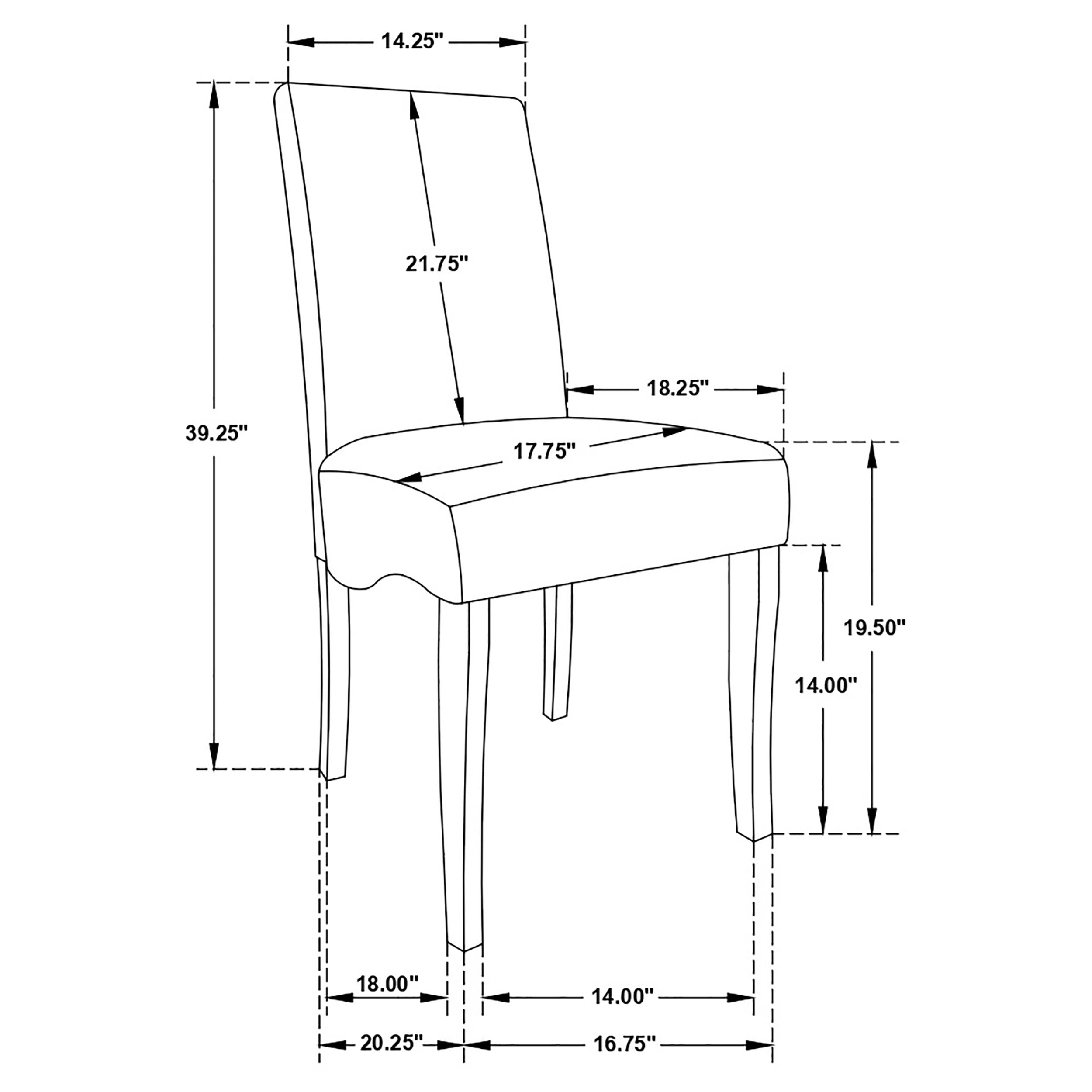 Spring Creek Upholstered Dining Chair Chocolate (Set of 2)