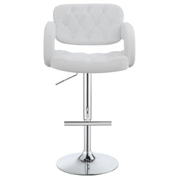 Brandi Adjustable Bar Stool Black / White and Chrome