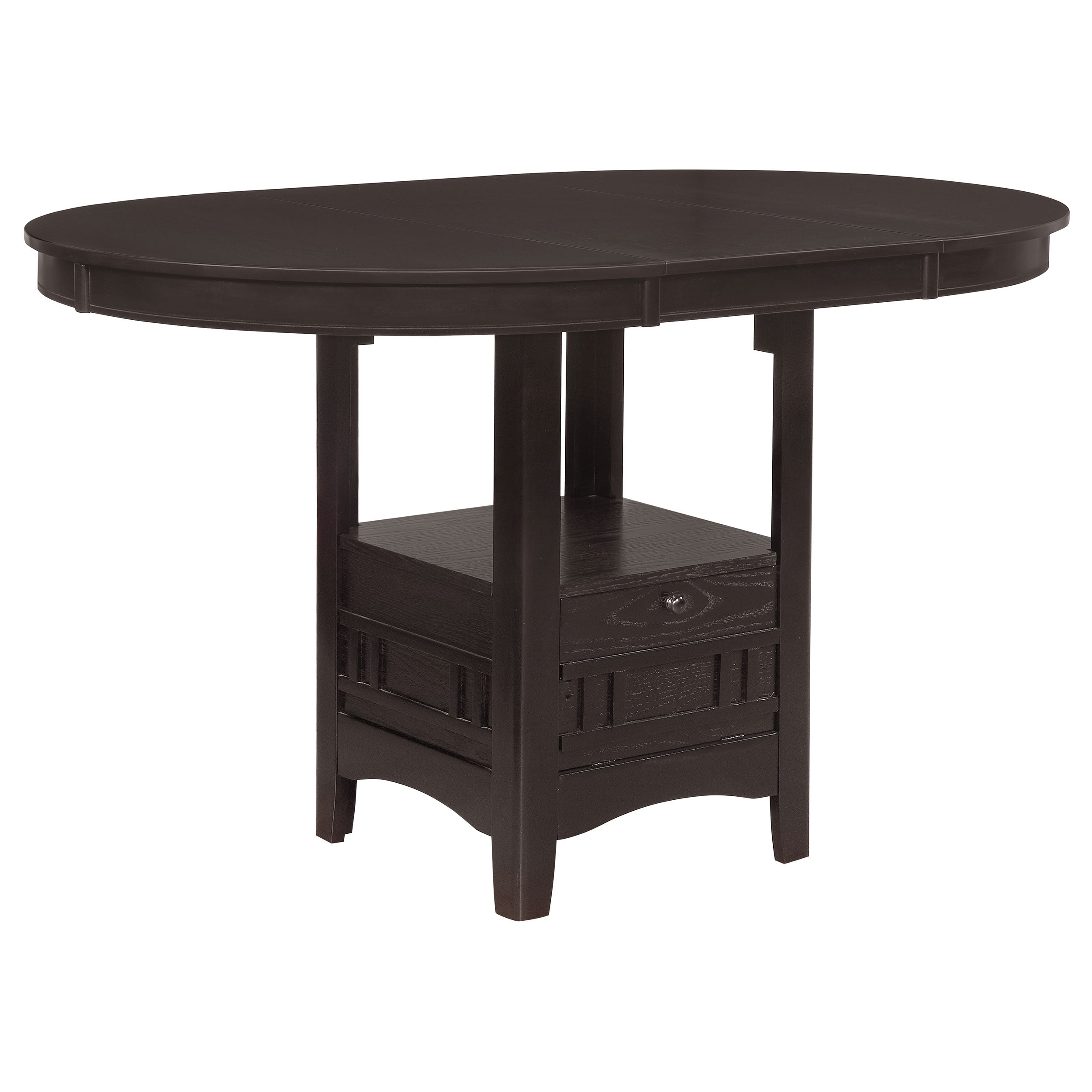 Lavon Oval 60-inch Extension Counter Dining Table Chestnut