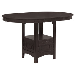 Lavon Oval 60-inch Extension Counter Dining Table Chestnut
