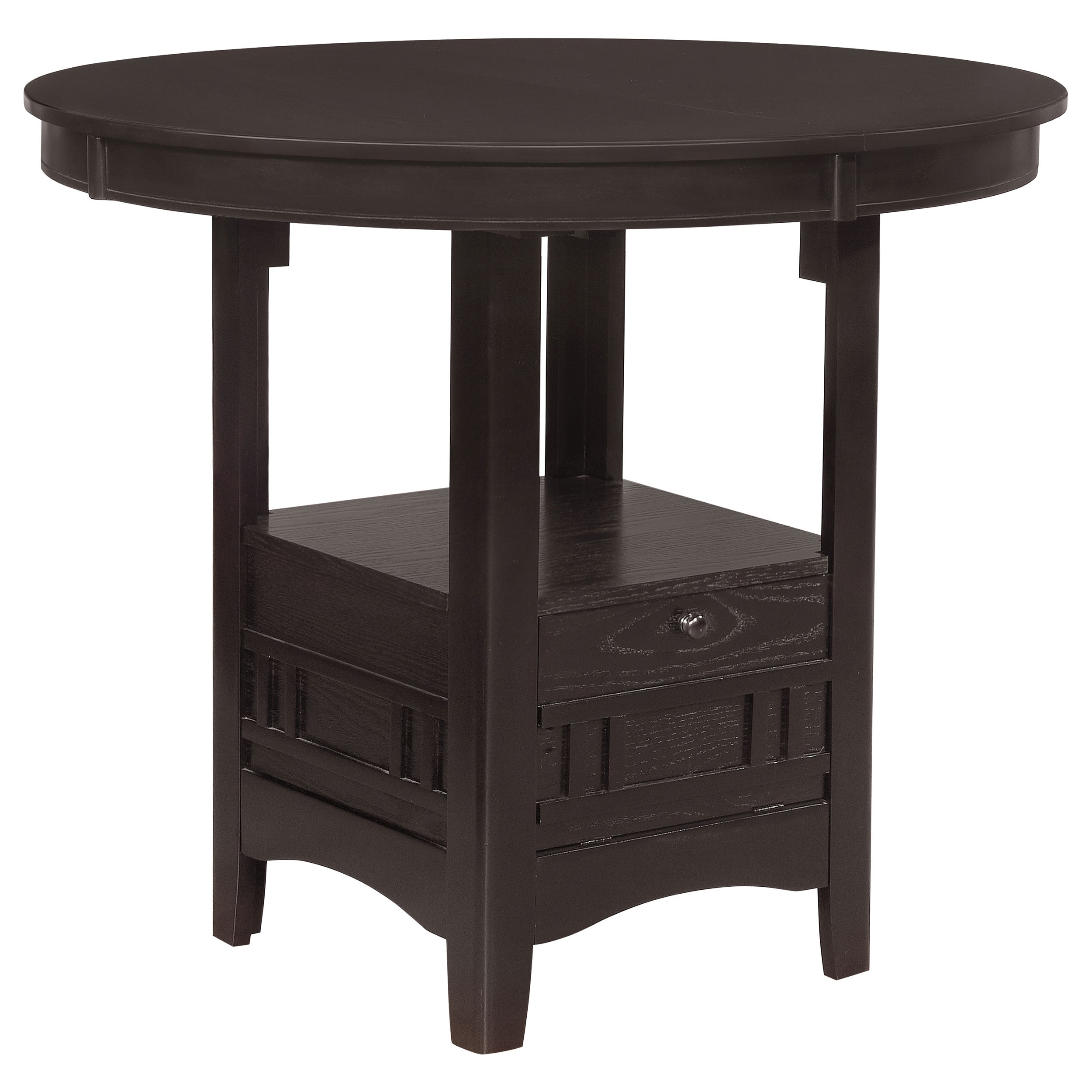 Lavon Oval 60-inch Extension Counter Dining Table Chestnut