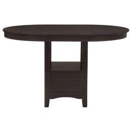 Lavon Oval 60-inch Extension Counter Dining Table Chestnut