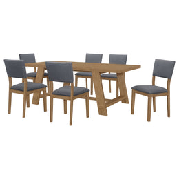 Sharon Rectangular Dining Table Set Brown