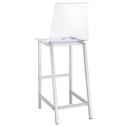 Tolbert Bar Set with Acrylic Chairs Clear and Chrome