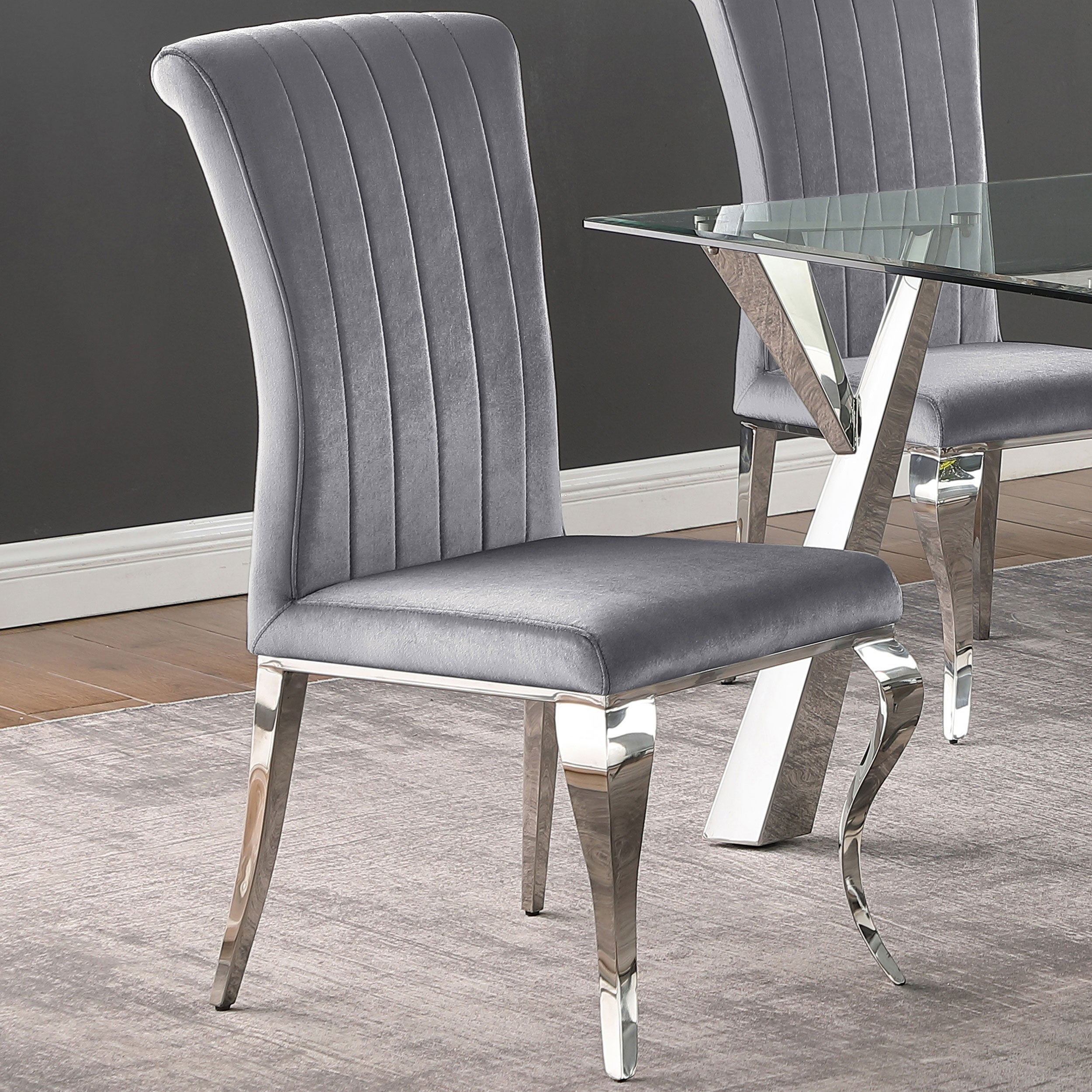 Betty Velvet Upholstered Dining Side Chair (Set of 4)