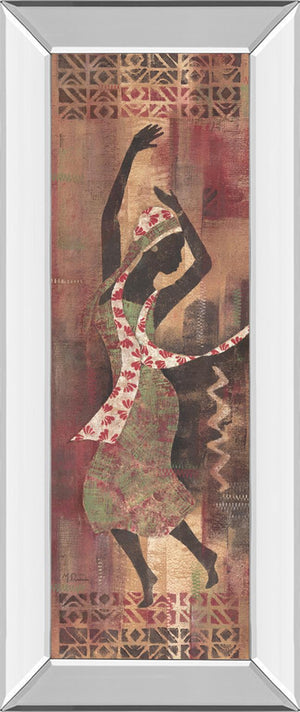 Mirrored Frame Graceful Reflection Ii By Maria Donovan 18X42 Mirror Frame Print