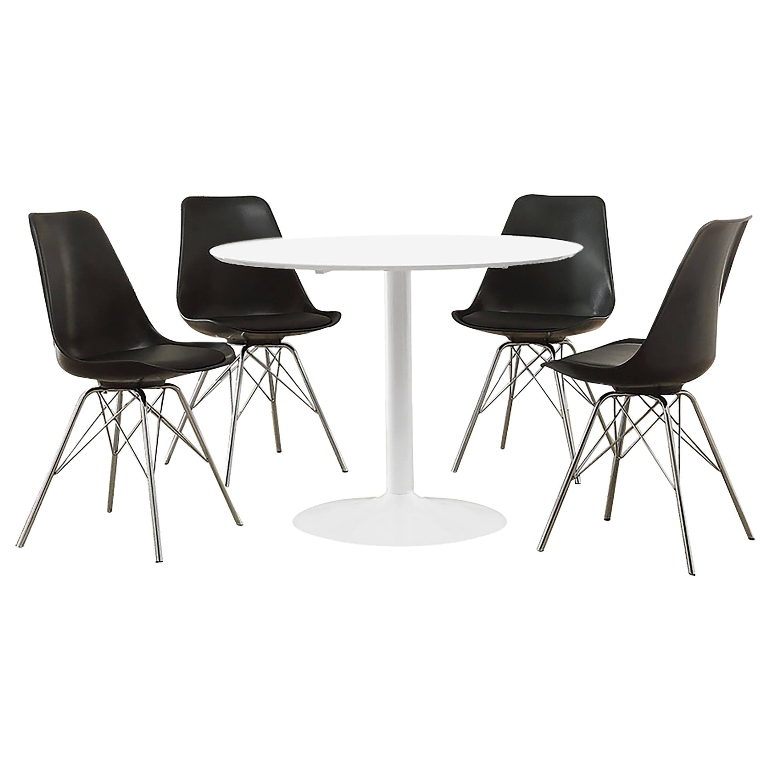 Lowry Round Dining Table Set White