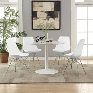 Lowry Round Dining Table Set White