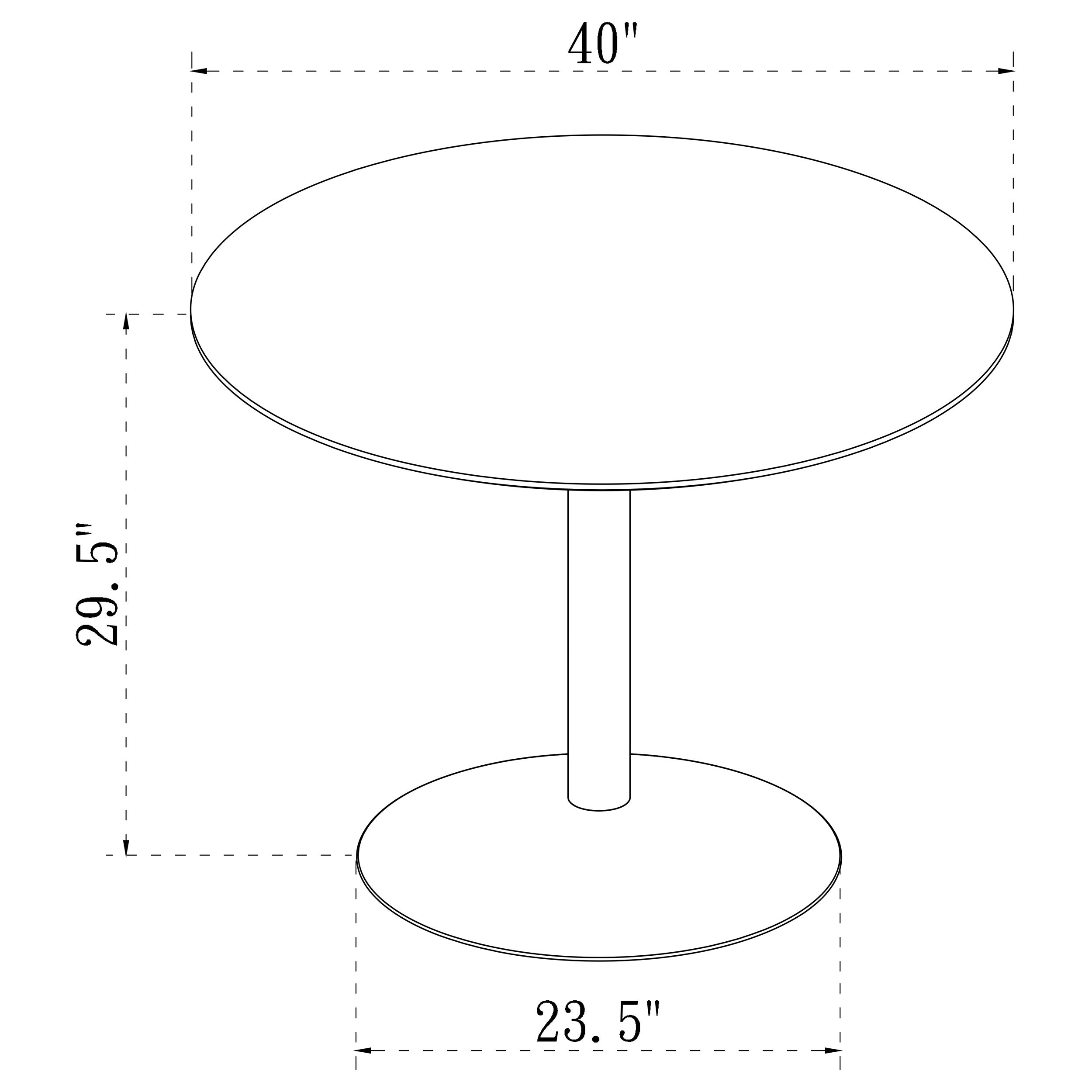 Lowry Round 40-inch Wood Top Dining Table White