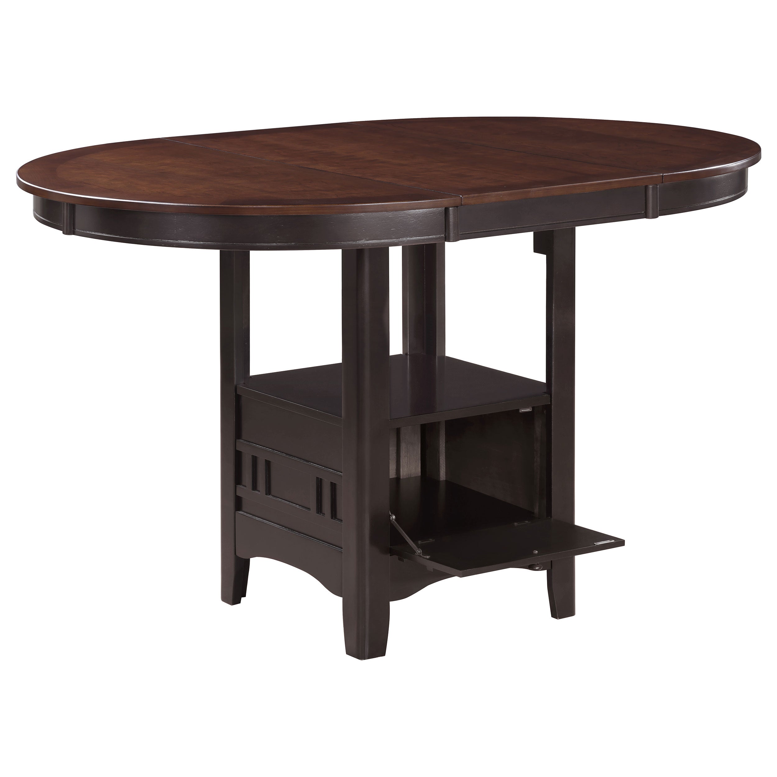 Lavon Oval Counter Height Dining Set Light Chestnut