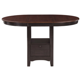 Lavon Oval Counter Height Dining Set Light Chestnut