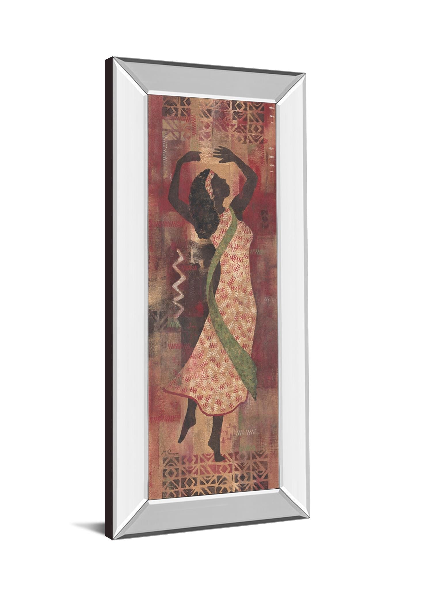 Mirrored Frame Graceful Reflection I By Maria Donovan 18X42 Mirror Frame Print