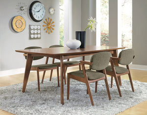Malone Rectangular Dining Table Set Dark Walnut