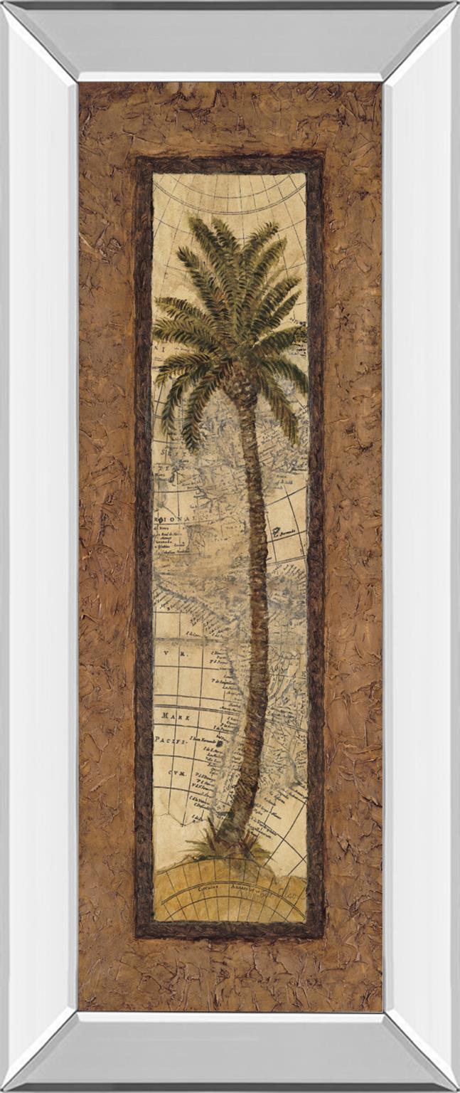 Mirrored Frame Global View Ii By Charlene Olson 18X42 Mirror Frame Print