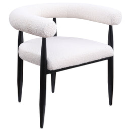 Dunmore Boucle Upholstered Dining Arm Chair Black (Set of 2)