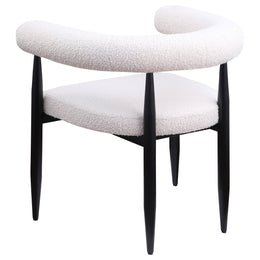 Dunmore Boucle Upholstered Dining Arm Chair Black (Set of 2)