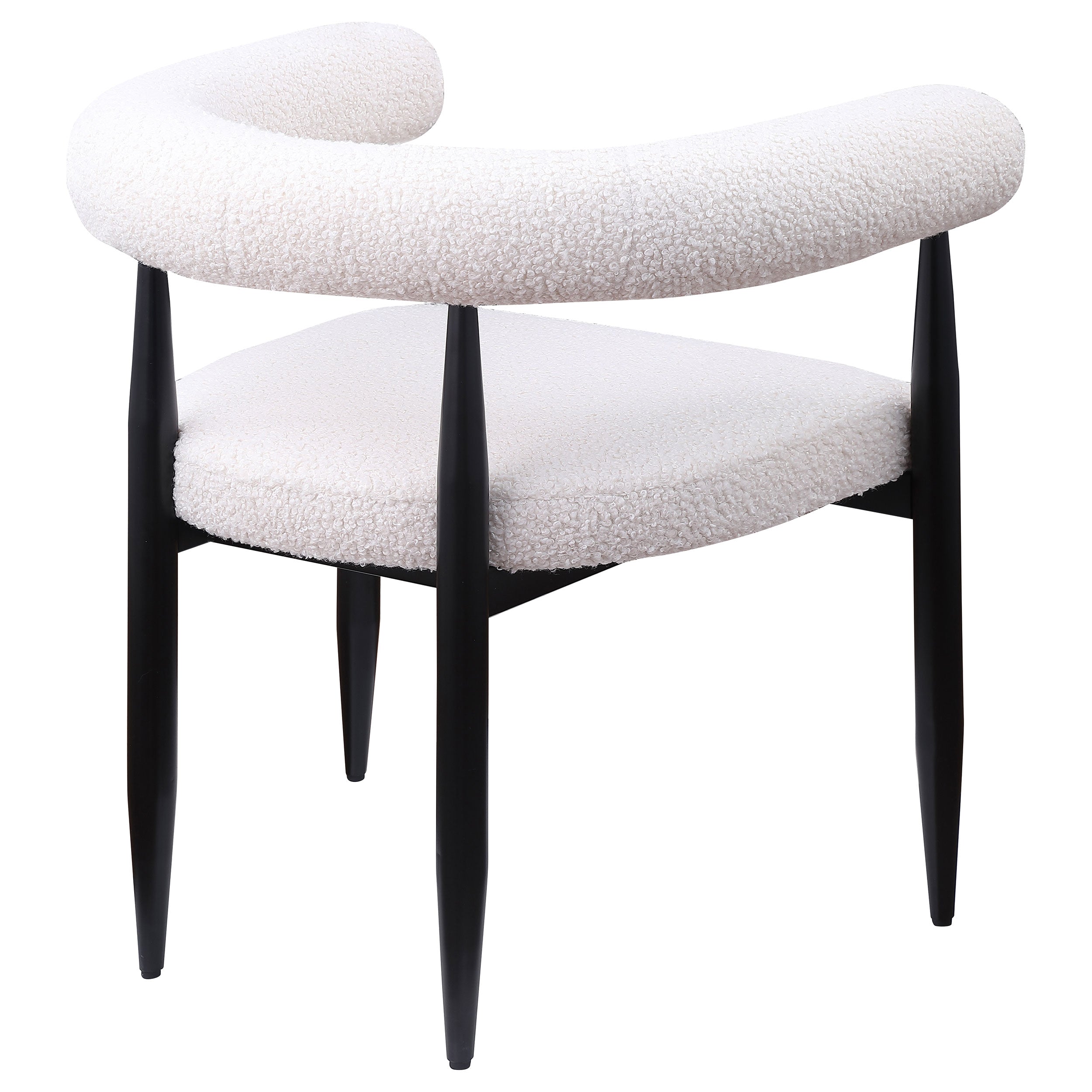 Dunmore Boucle Upholstered Dining Arm Chair Black (Set of 2)
