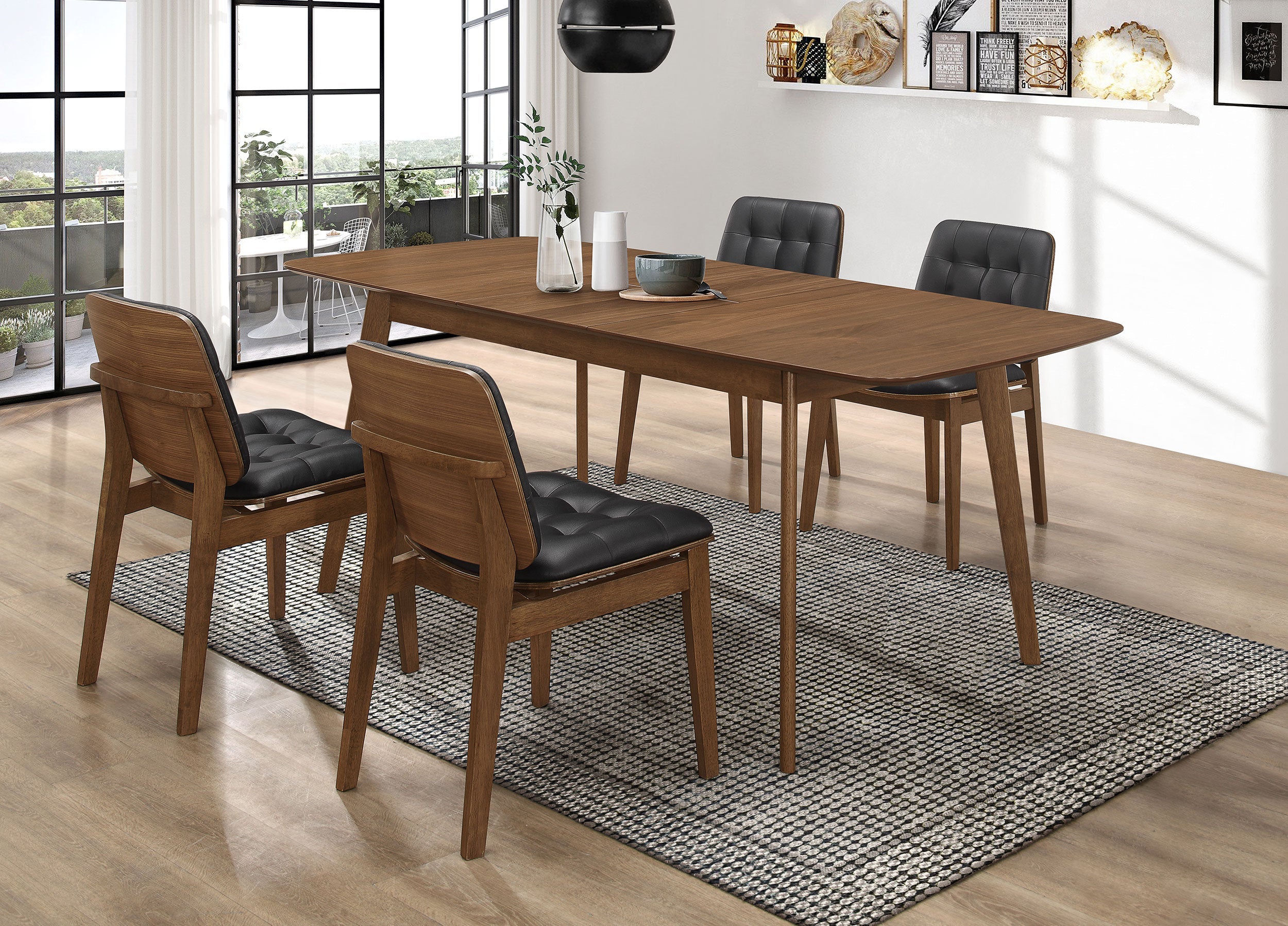 Redbridge Rectangular Dining Set Natural Walnut