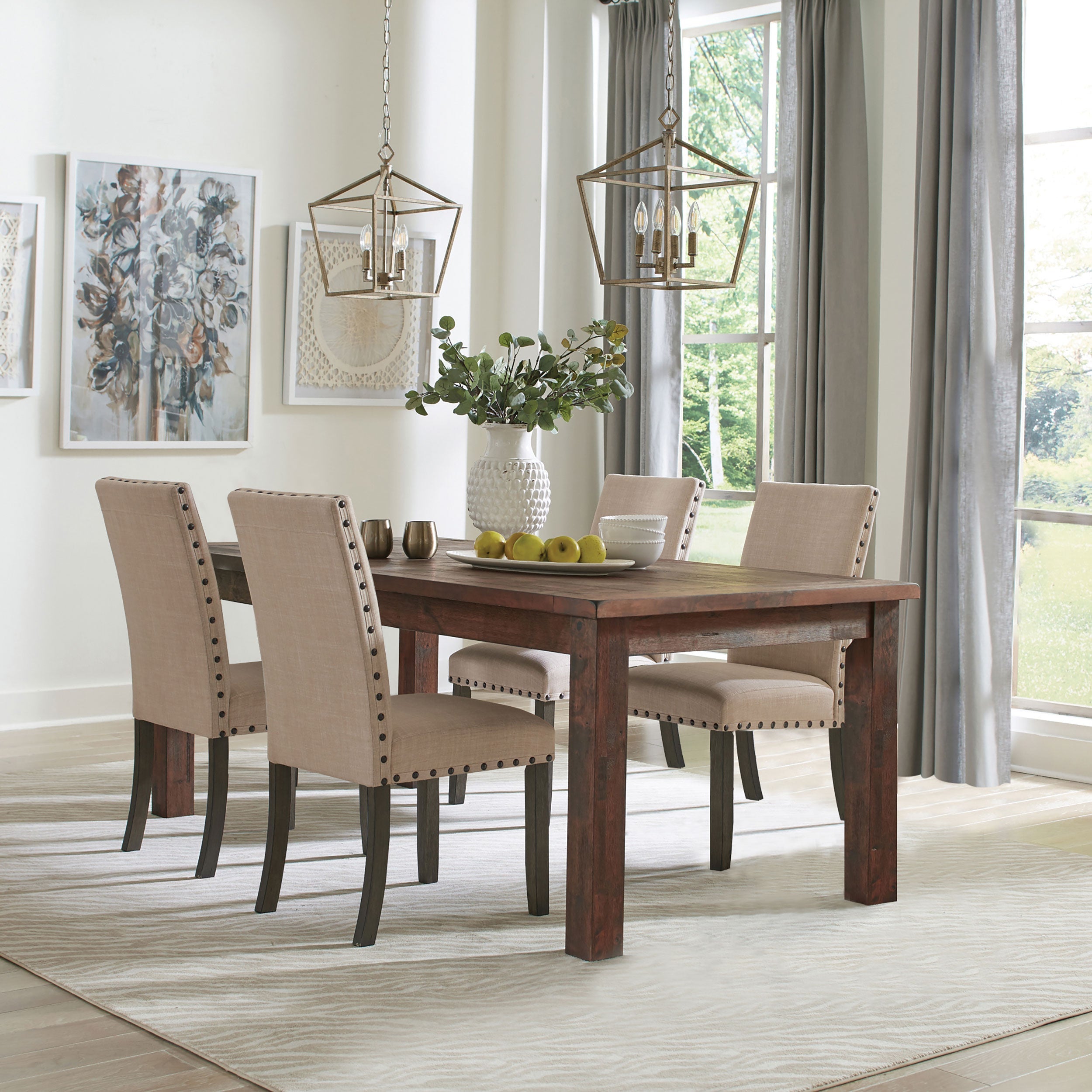 Coleman Counter Height Dining Set Golden Brown