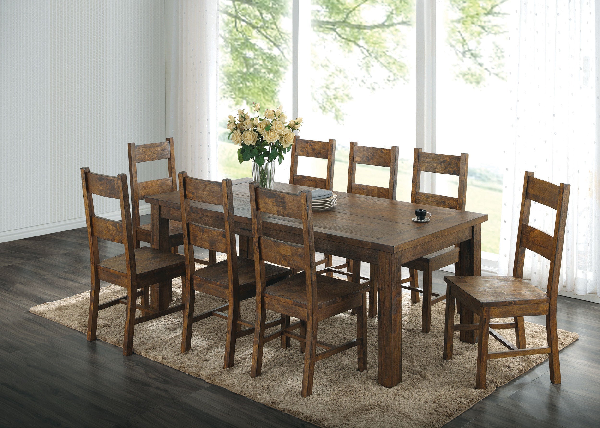 Coleman Counter Height Dining Set Golden Brown