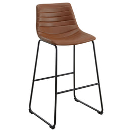 Zuni Faux Leather Upholstered Bar Chair Blue (Set of 2)