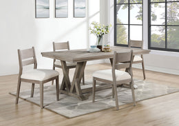 Cornelia Rectangular Dining Table Set Coastal Grey