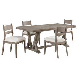 Cornelia Rectangular Dining Table Set Coastal Grey