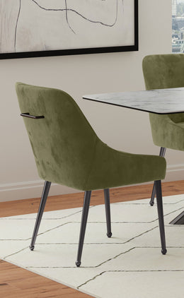 Mayette Upholstered Dining Side Chair Blue (Set of 2)