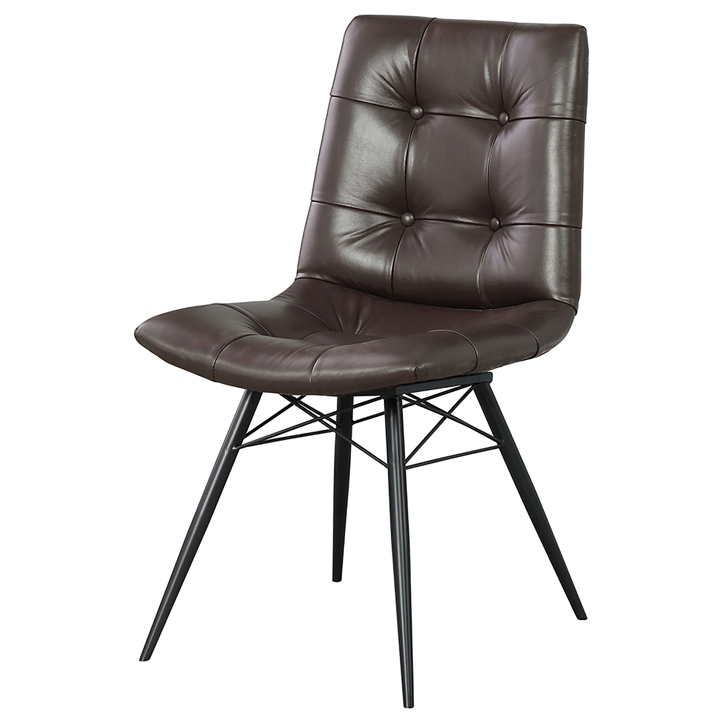 Aiken Upholstered Dining Side Chair Brown(Set of 4)