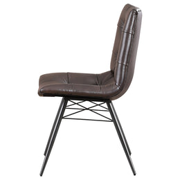 Aiken Upholstered Dining Side Chair Brown(Set of 4)