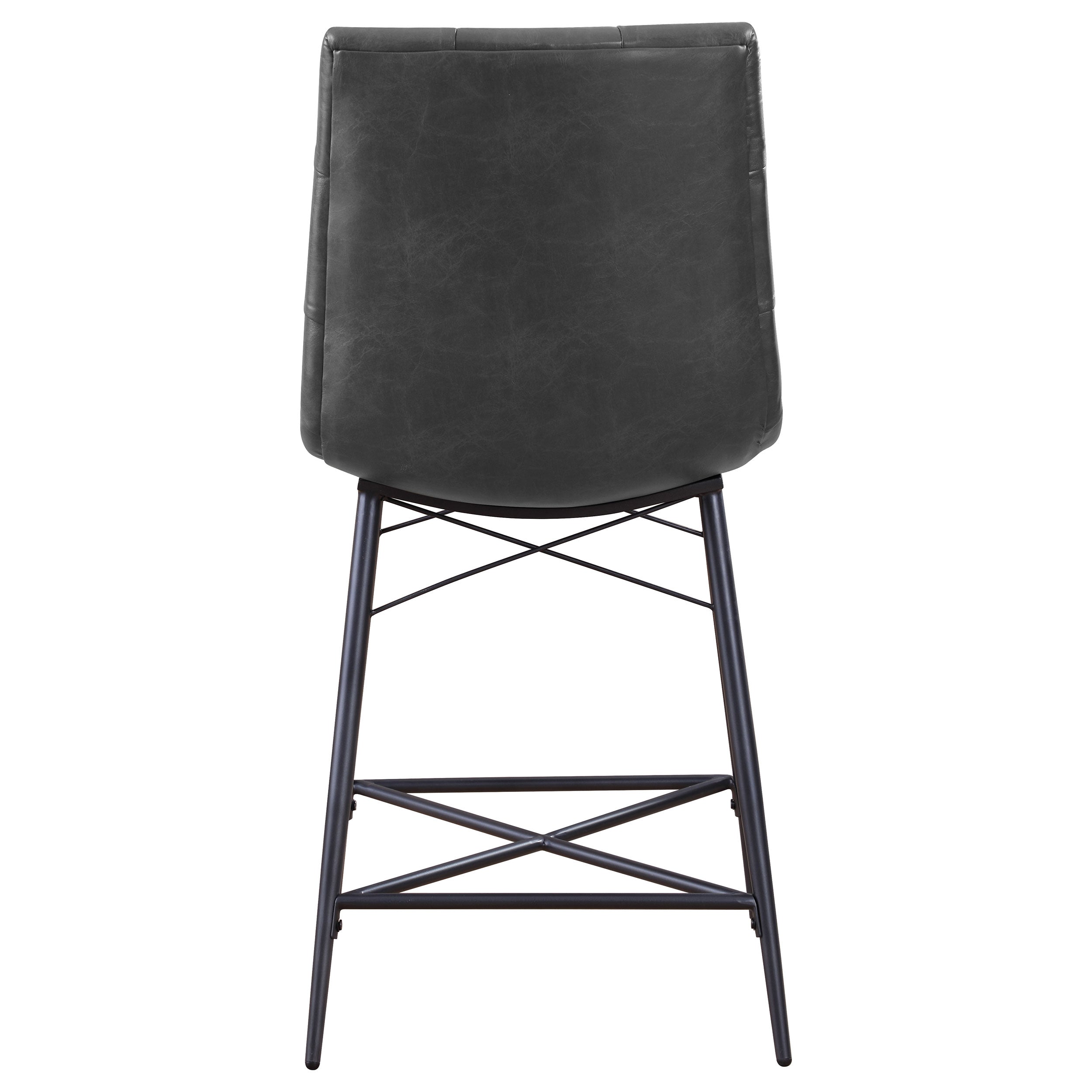 Aiken Upholstered Tufted Counter Chair Brown (Set of 2)