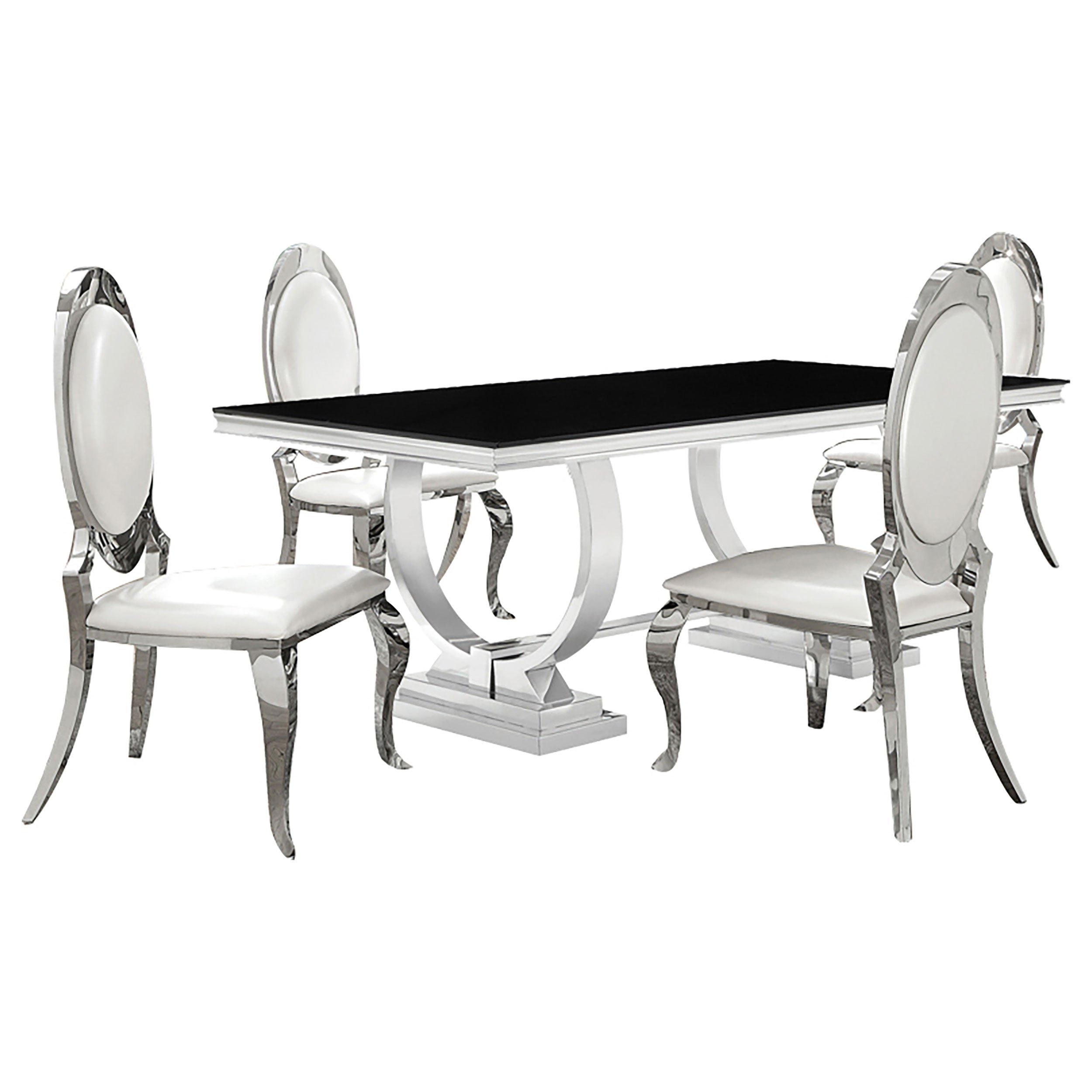 Antoine Rectangular Glass Top Dining Set