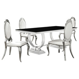 Antoine Rectangular Glass Top Dining Set