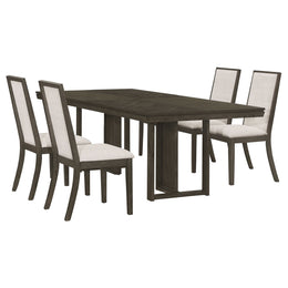 Kelly Rectangular Dining Table Set Dark Grey