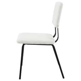 Calla Fabric Upholstered Dining Side Chair Grey (Set of 2)
