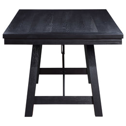 Newport Rectangular Trestle Dining Table Set Black